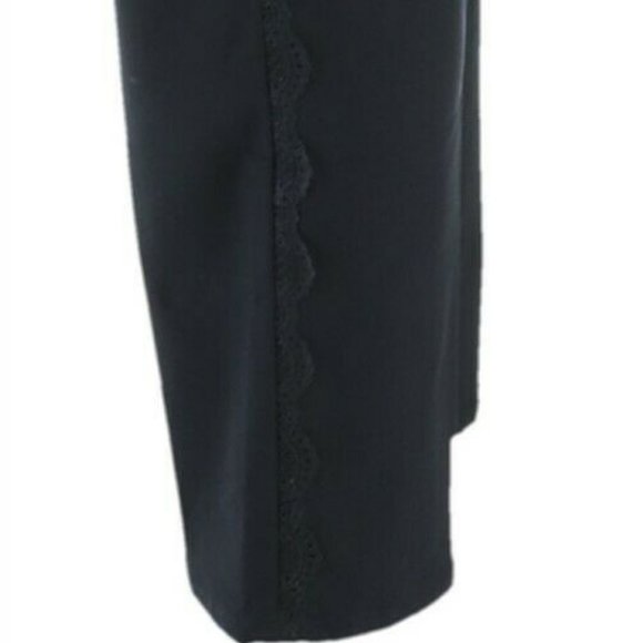 NWT ISAAC MIZRAHI STRETCH LACE TRIM PANTS 6T BLACK - Picture 6 of 11